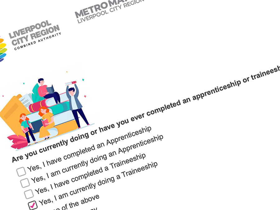 Image of survey page on screen