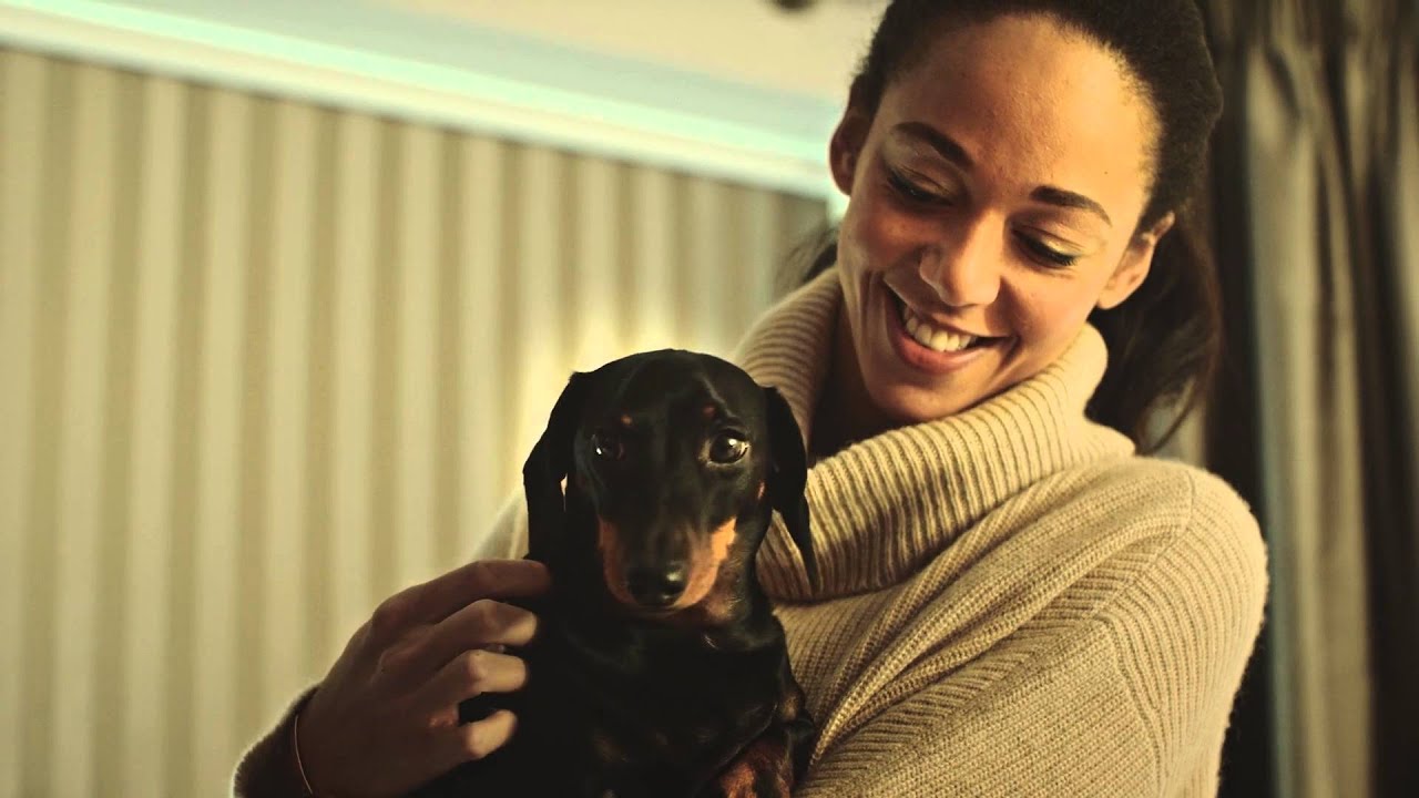 Katarina Johnson-Thompson holding small dog