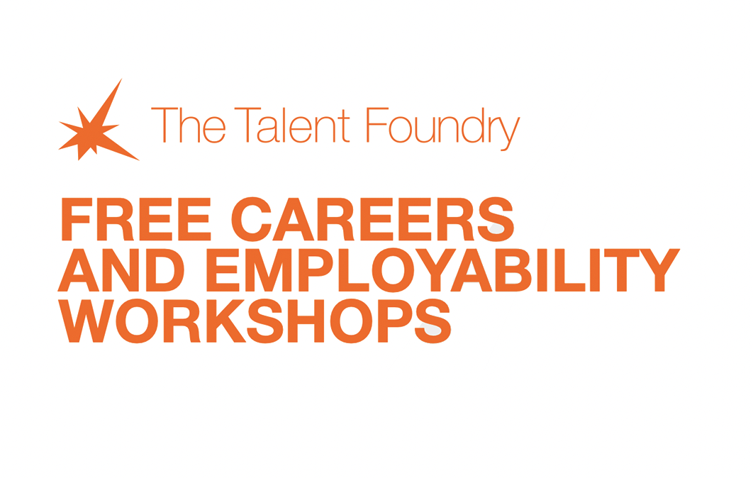 Talent Foundry logo and text - ornageon white background